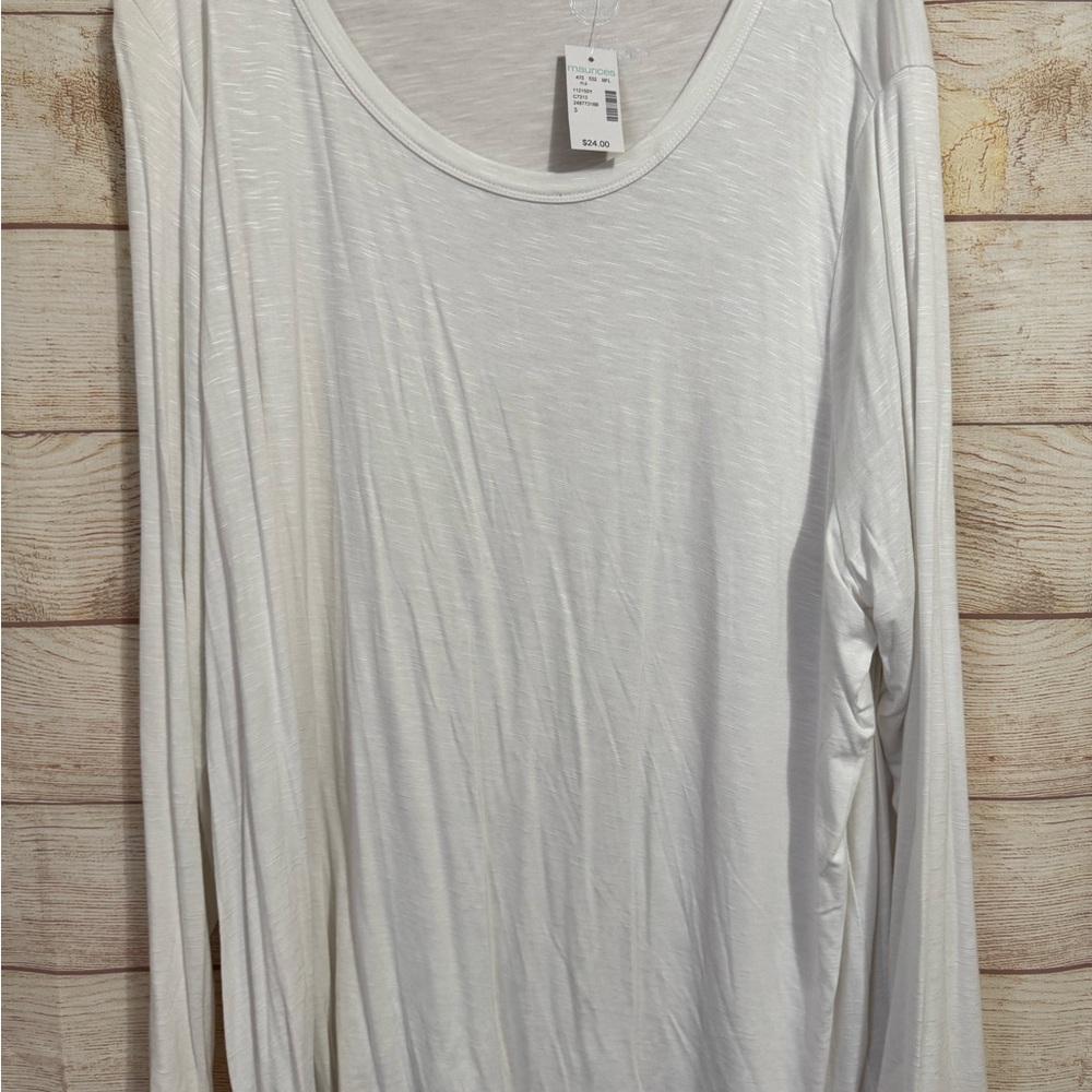 Maurices Gray Long Sleeve Relaxed Blouse